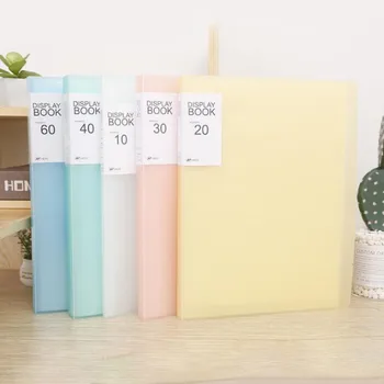 

30/40/60 Page File Organizer Colorful Transparent A4 Insert Folder Document Storage Bag Bank Office Display Book Sheet Protector