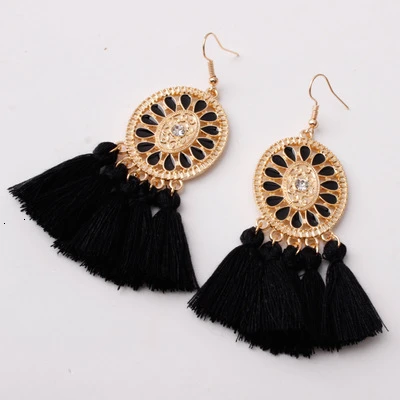 New hot sale Новинка, женские серьги, большие, Подсолнухи, длинные, с кисточками, серьги для женщин, ювелирное изделие, женские серьги, серьги для девушек, Brincos, подарок - Окраска металла: New hot sale