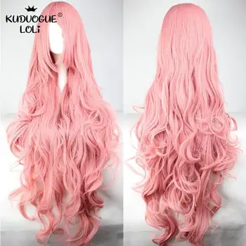 

Cosplay Salon Harajuku Lolita Mixed Long Curly Hair Halloween Synthetic Gothic Queen Cosplay Straight Wig Cap Black Pink Red Wig