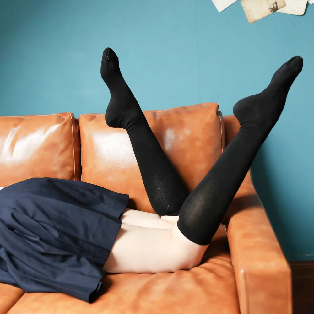 Spring And Summer New Style Shank Socks Knee Length Socks Leg Bunching Socks Shank Thigh High Socks Long Socks 2004