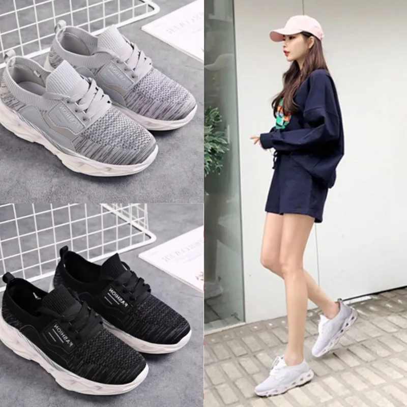 

2019 Athletic Shoes Women's Autumn New Style Korean-style Versatile Junior High School Students Black And White Running Shoes Br