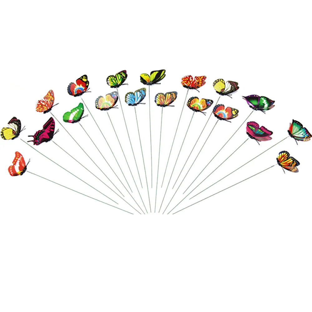 На палочках садовый орнамент 3D газон ремесло двора искусственная бабочка декор