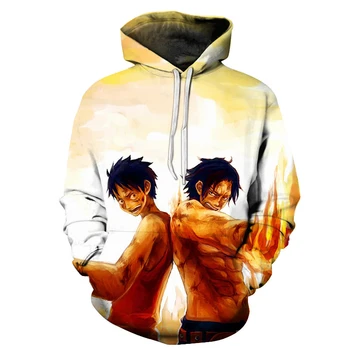 

Cool Men Character One Piece Design Hoodies 3D Anime Printed Sweatshirt Men Women Autumn Long Sleeve Pullover Streetwear Hoody
