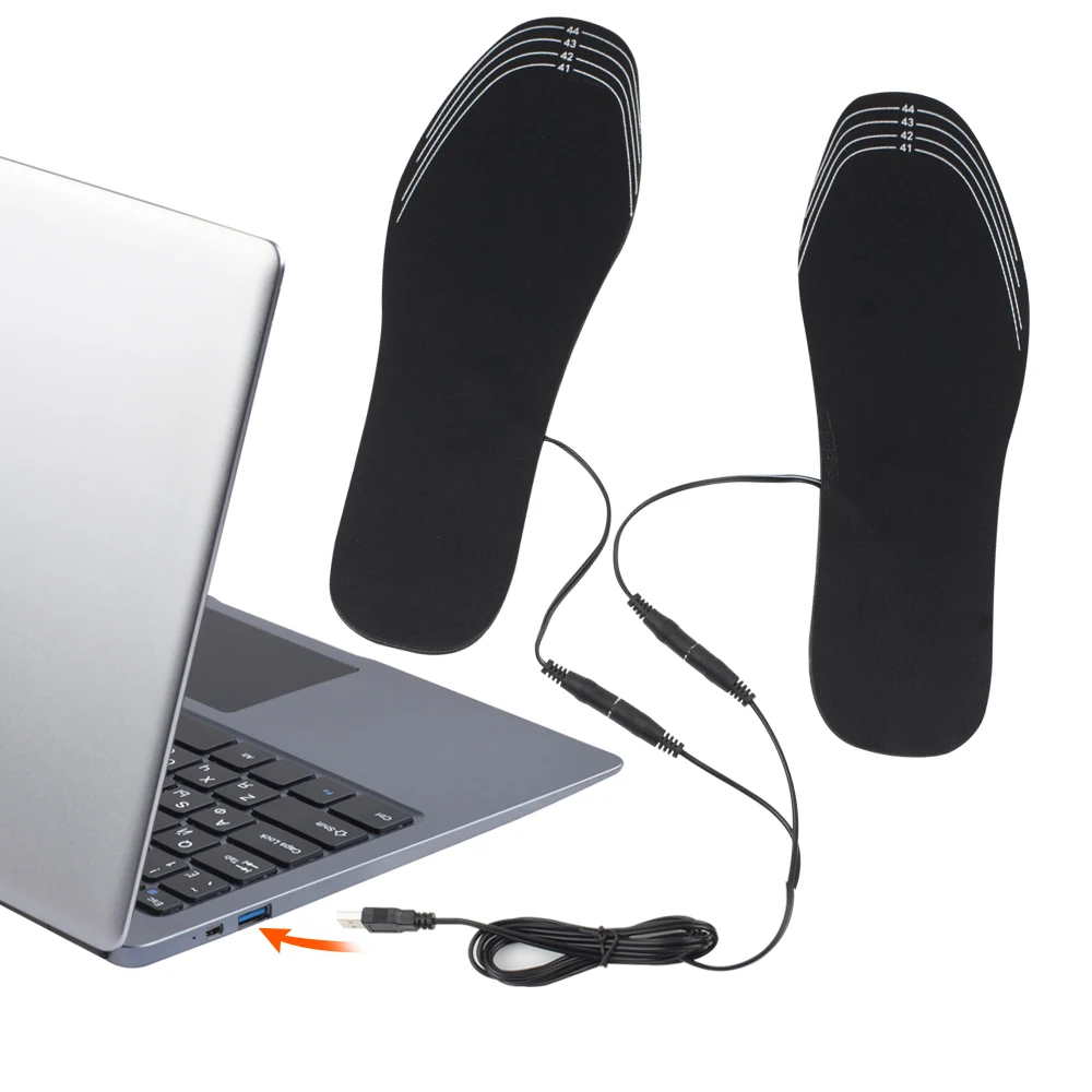 Новинка USB стельки с подогревом раздельные для ног теплая подушка теплые подошва