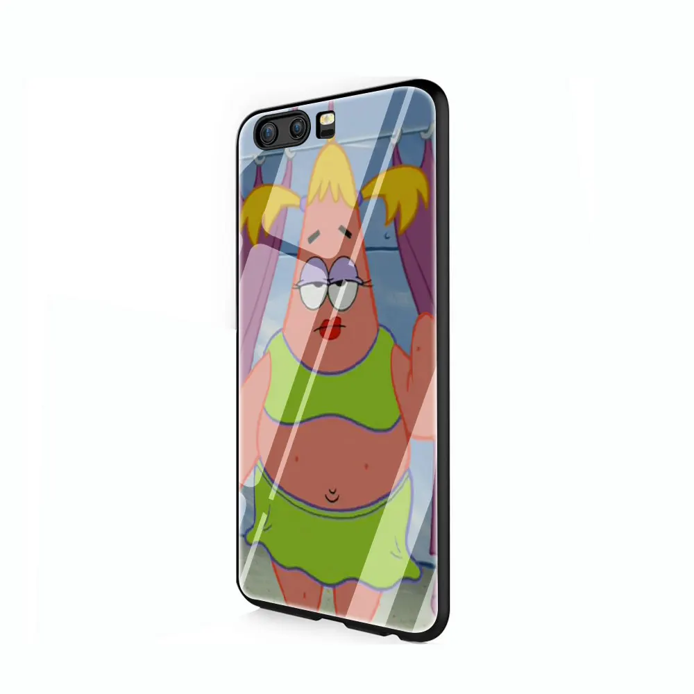 Чехол из закаленного стекла SpongeBob чехол для Huawei P10 P20 P30 mate 20 Honor 9 10 Lite Pro 7A 8X P Smart - Цвет: G8