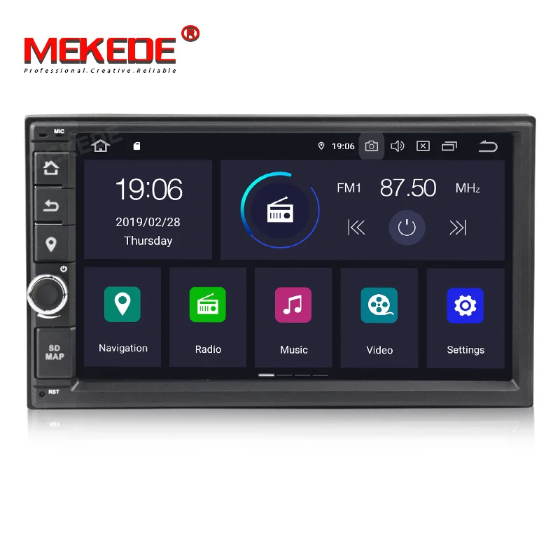 Top 7"Universal Octa Core 2Din Car Android 9.0 Radio Multimedia Player PX5 4G RAM 64G ROM GPS Navigation IPS Screen TDA 7851 1