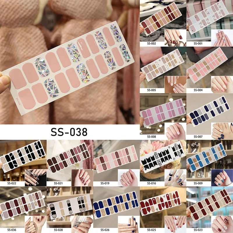 LADY KINDOM 3D Nail Polish Stickers Glass Diamond Patch Waterproof Wrap Snow Grid Glitter Decals Sticker | Красота и здоровье