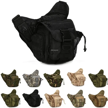 

Military Tactical Camouflage Bag Nylon Men Women Outdoor Camera Bags Climbing Camping Trekking Single Shoulder Pack