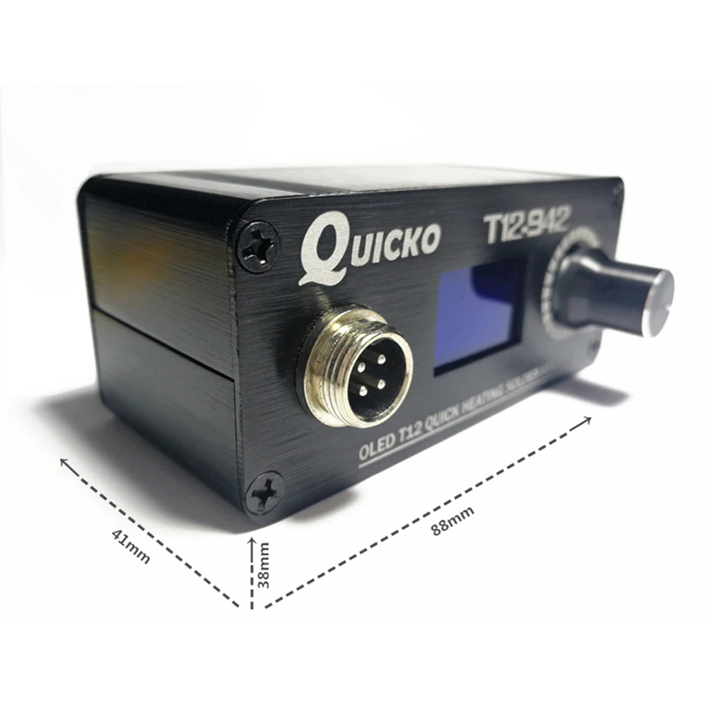 24V Mini T12-942 Soldering Station Kit OLED DIY Solder Electric Tool Welding Iron Tips Temperature Controller with K-Tips QUICKO