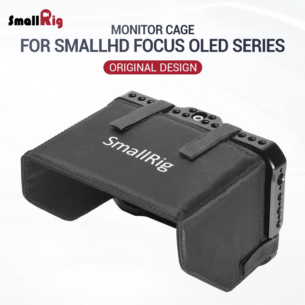 SmallRig монитор клетка с солнцезащитным козырьком для SmallHD Фокус серии OLED(5,") Интегрированный нижний рельс NATO 1/4 3/8 резьбовое отверстие 2405