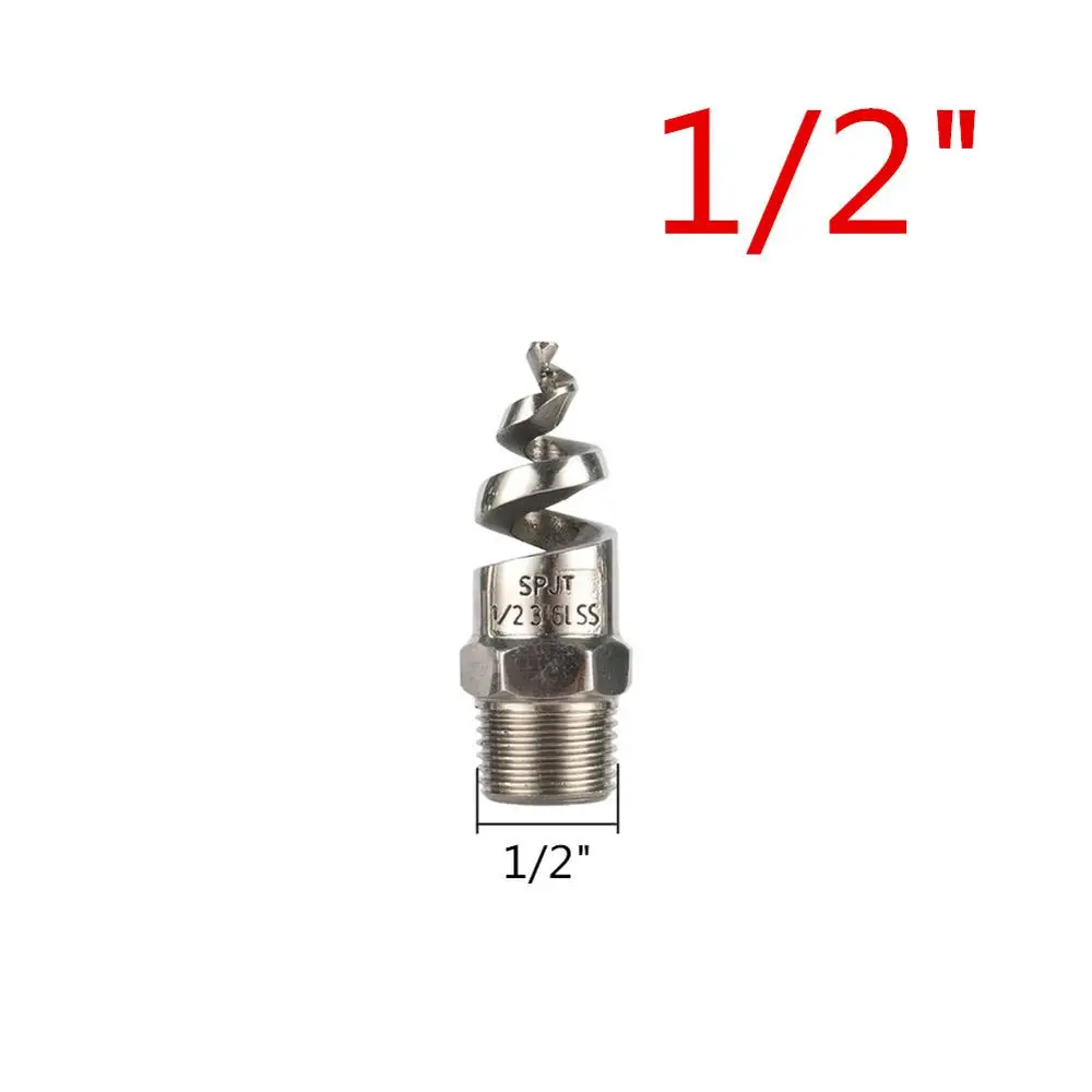 1I2 inch 3/" 1/2" 3/" наружная резьба, полностью конусная спиральная струя, насадка из нержавеющей стали для полива, распылитель, садовые, газонные дождевальные насадки - Цвет: 1I2 inch