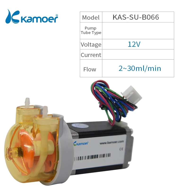 Kamoer марки KAS 12/24V мини перистальтический насос с шаговый двигатель и силиконовая трубка/BPT трубки - Напряжение: KAS-SU-B066