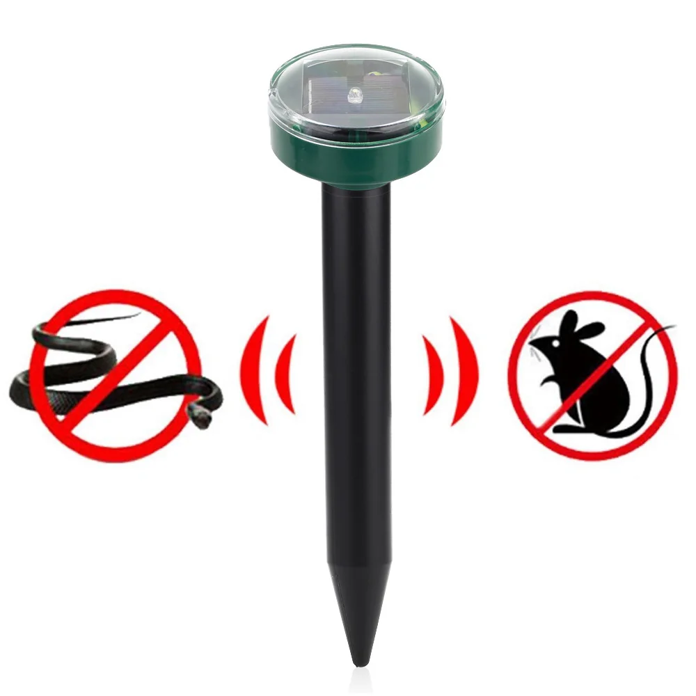 Eco Friendly Electronic Rodent Control Square Insect Outdoor Solar Energy Animal Pattern Gopher Pest Repeller Garden Yard