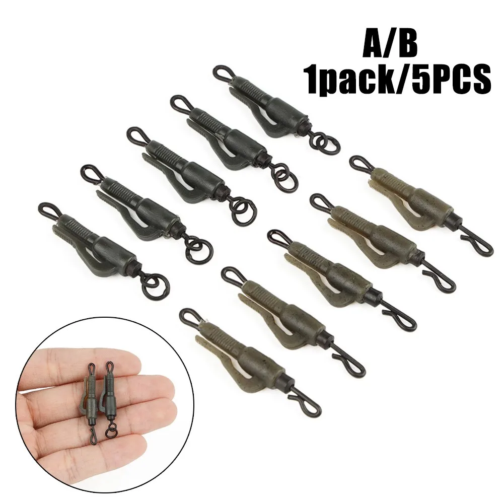 5Pcs/pack Lead Clips Tail Rubbers Cone Carp Fishing Tackle Kit Rig