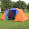 4-6 Person Double Layer Waterproof Camping Tent，Two Bedrooms Big Space Tent For Hiking Familiy Party Traveling Fishing 3 Colors ► Photo 3/6
