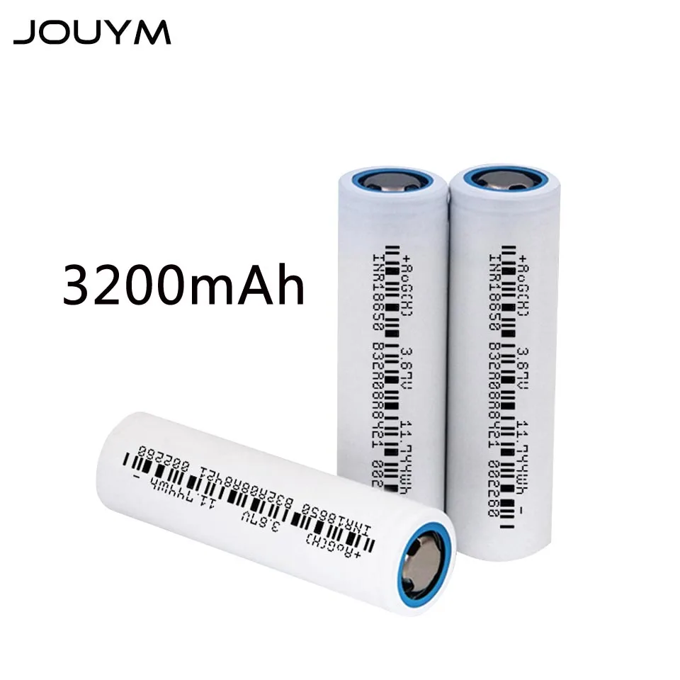 JOUYM аккумулятор 18650 батарея 3200mah 3 7 V литий ионная аккумуляторная 15A мощность