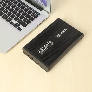

Aluminum USB 2.0 SATA 3.5" HDD Hard Disk Drive Enclosure External Case Box 3.5inch SATA external HDD hard disk drive enclosure