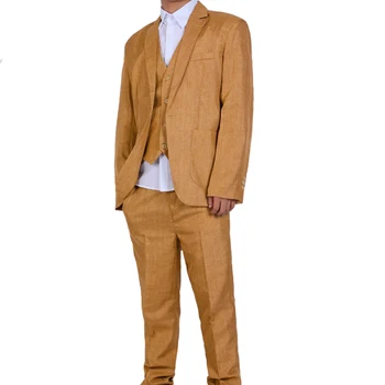 

(Jacket+Pant+Vest) Slim Suit Male Spring Autumn Thin Section High-end Business Suit Jacket Pants Suits Wedding Men Blazers 2019