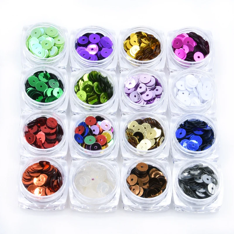 2000 шт. пайетки 4 мм плоские круглые ПВХ свободные блестки для шитья рукоделие