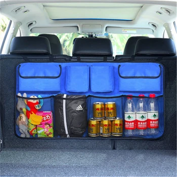 

Universal 46 x 89 cm Large Size Storage Bag for Auto Car Organizer Trunk Rear Back Seat Storage Bag Mesh Net Pocket Storage Bag