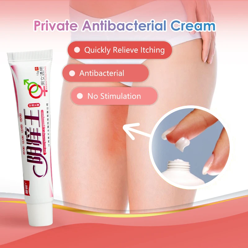 15g Antibacterial Cream Private Vagina Care Leg Pruritus Dermatitis Anti-itch Ointment Intimate Remove Odor Herbal Medical Oil antibacterial anti fungal cream