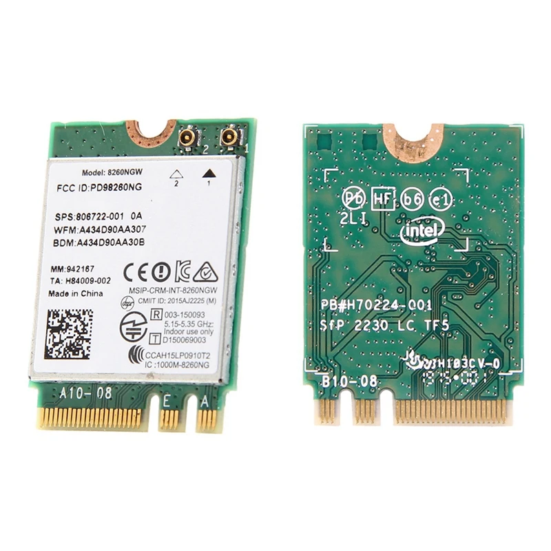 Двухдиапазонный для Intel беспроводной-AC 8260 8260NGW NGFF 2X2 wifi 802.11Ac 867 Мбит/с Wi-Fi+ Bluetooth 4,2 Wlan карта Windows 7 8 10