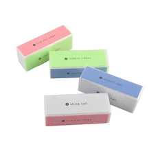 10 ピース/ロット爪やすりバッファ研磨ブロックーサンディングネイルアートツールマニキュアスポンジ後退デバイスツール UV ジェルネイルポリッシュツール(China)