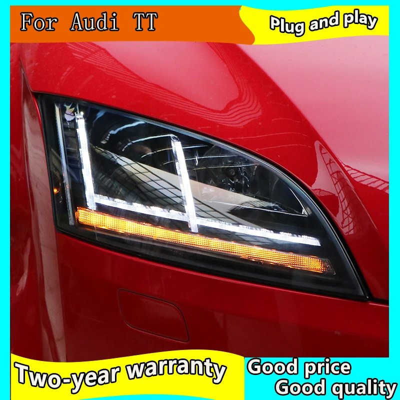 Автомобильный Стайлинг для Audi TT фара 2006- светодиодная фара для TT фара с динамическим поворотом