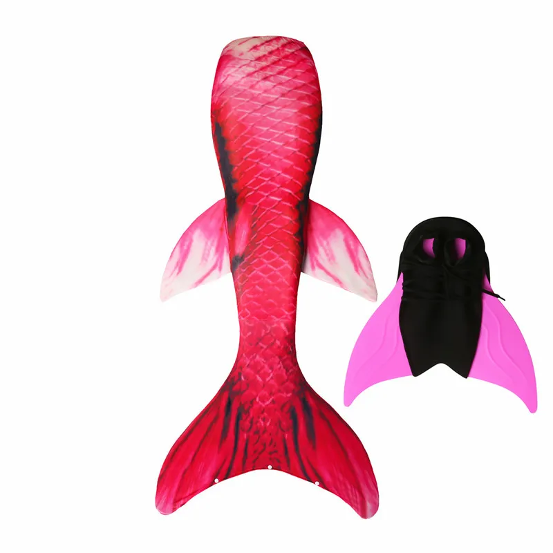 Tail with Fin Only10 Русалки Моноласты, хвосты для купания, купальный костюм для детей и взрослых летнее платье плавание, купания костюм Костюм Русалки для косплея - Цвет: Tail with Fin Only10