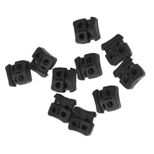 Упаковка из 10 шт. черный зажим для лямок рюкзака фиксирующий регулируемый шнур для рюкзака одежда спальный мешок