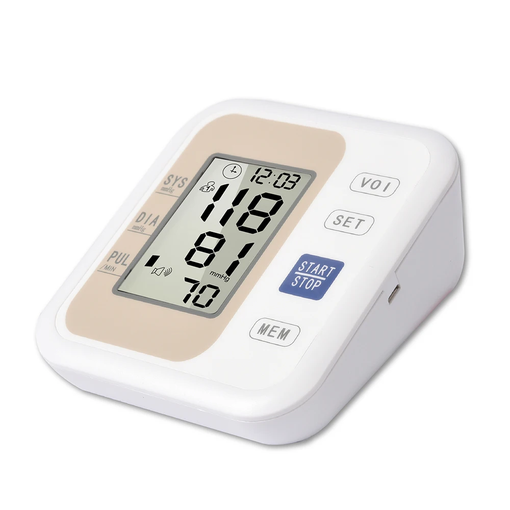 Digital LCD Blood Pressure Monitor Tonometer Medical Equipment Apparatus for Measuring Pressure Home Heart Beat Meter Machine