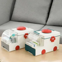 Casa cuidados médicos caixa portátil grande caixa de primeiros socorros doméstico plástico medicina armazenamento caixa titular medicina kits