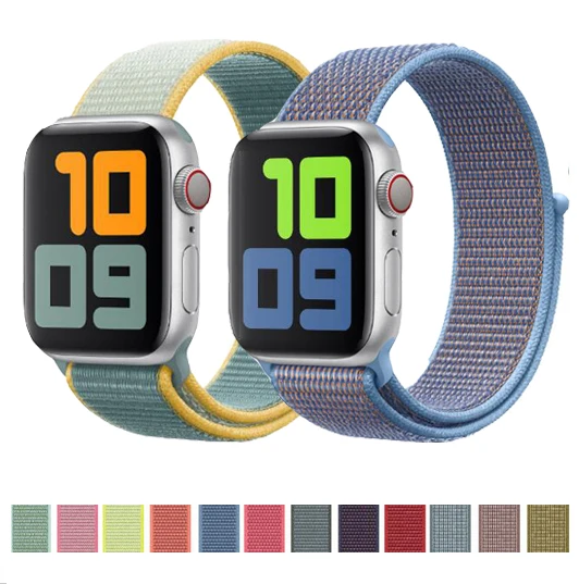 Classical belt colorful band for apple watch series 1 2 3 woven nylon strap iWatch 5 4 38mm 42mm 40mm 44mm | Наручные часы