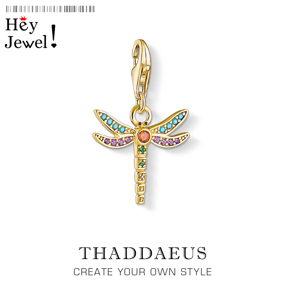 

Dragonfly Charm Pendant,2019 Autumn Thomas Style A Journey to Paradise Jewelry Bohemia Gift In 925 Sterling Silver Fit Bracelet