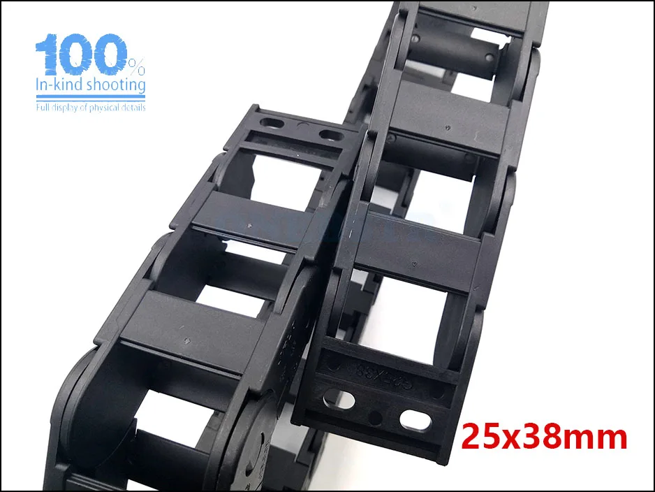 JFLO 1Meter 25x38 25x57 25x77mm Towline Wire Carrier cable bridge type interior opening Protection Drag chain Free shipping 14