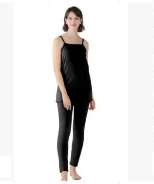 black tanks set New Women autumn winter warm thin velvet long johns mujer underwears sets lingerie plus size m-xxl xxxl 4xl 5xl 6xl 7xl 8xl - Цвет: black tanks set