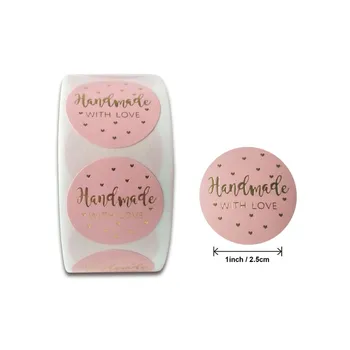 

free shipping 5000 pcs/pack pink hot stamping thank you sticker seal sticker Round 100% brand new gift sticker chrismas gift