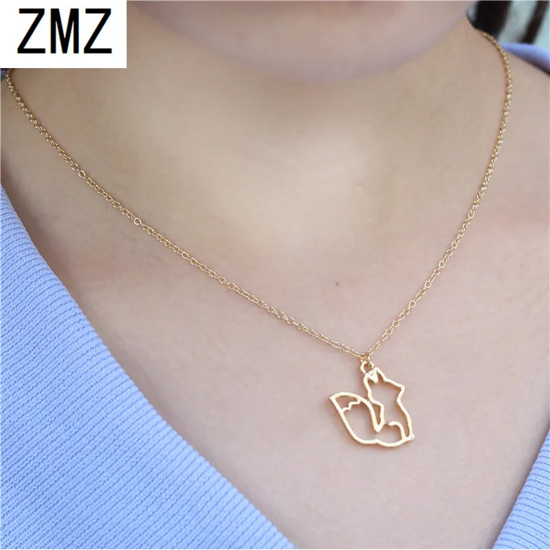 

ZMZ 30cps Europe/US fashion The hollow squirrel pendant cute necklace gift for mom/girlfriend party gold/silver jewelry