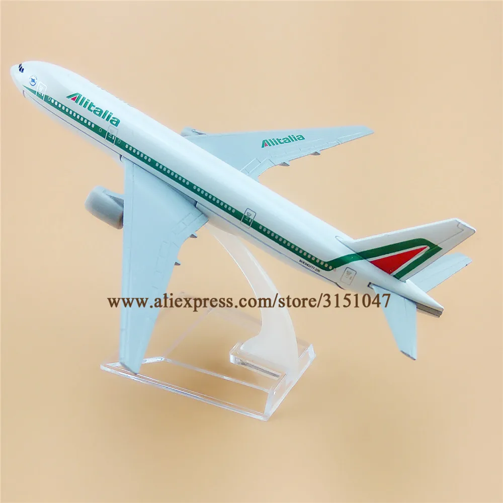 Модель самолета авиакомпании Alitalia Airlines модель Боинг 777 B777 металлическая из