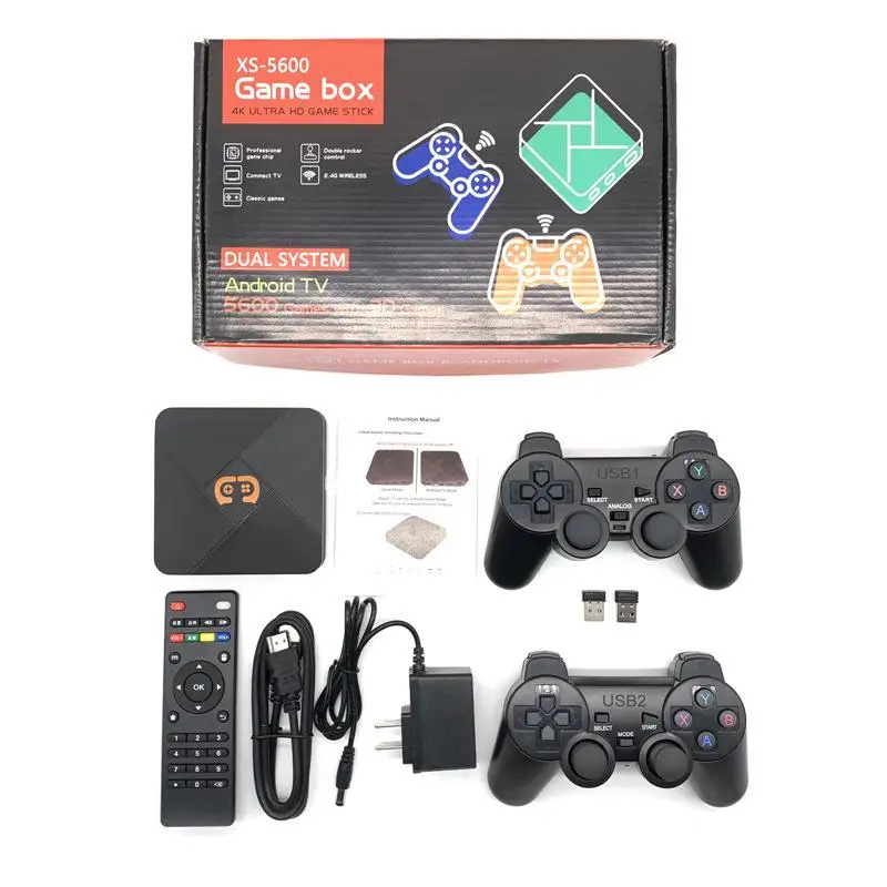 XS-5600 android Tv game 4K HD TV выход 32G Мини Портативная консоль аркадные Ретро игры Эмулятор