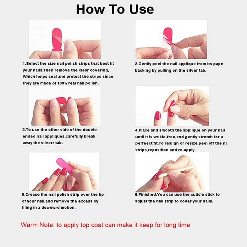 Silk Wraps Nails Toenail Sticker Teaching Step