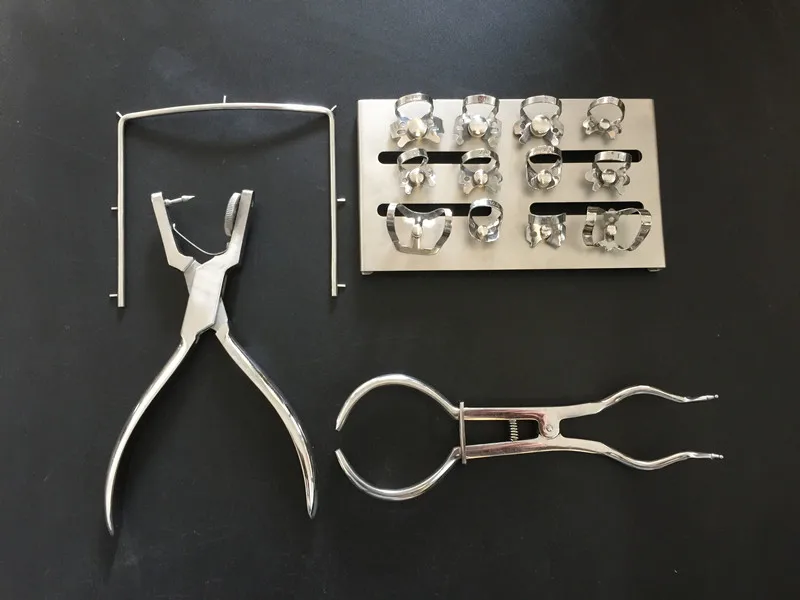 Dental Dam Perforator Loch Puncher Set Kofferdam Mund Lücke Mund Opener Reinem Latex Dental Dam Gummi Damm Vorlage Zahnarzt Werkzeuge – Detail 5