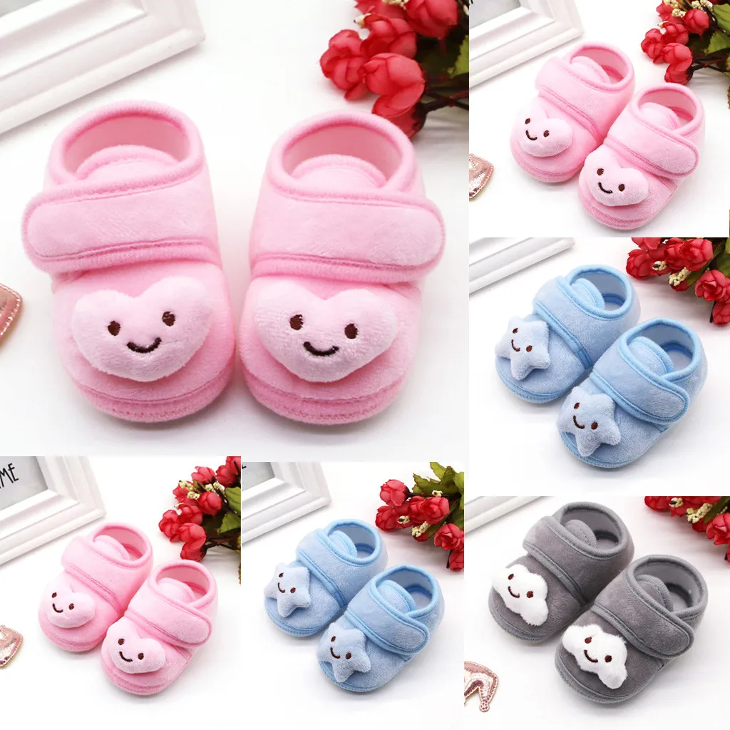 Bebé recién nacido bebé Peluche de estrellas nube invierno botas de suela suave zapatos niña zapatillas chaussure fille bebé