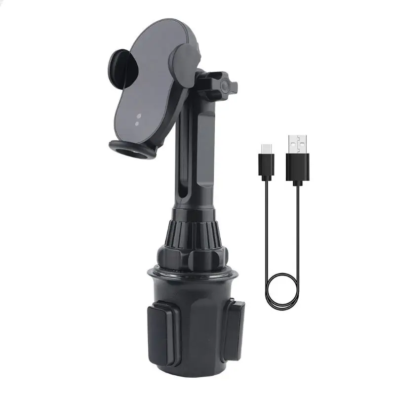 

15W Car Cup Qi Fast Wireless Charger Automatic Clamping Holder Mount for iphone