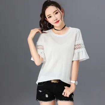 

Summer Women Female T Shirt Printing Gray Letter BE FRI ST END T Shirts Short