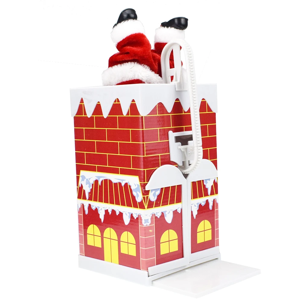 2019 цельный Санта-Клаус, скалолазание, дымоход, кукла, электрическая игрушка с музыкой, Детский Рождественский подарок, вечерние