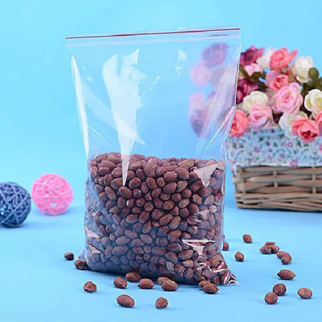 100 pcs/pack petits sacs en plastique à fermeture éclair sac Transparent refermable sac à chaussures sac de stockage sous vide sac de stockage des aliments sacs transparents en Poly 5