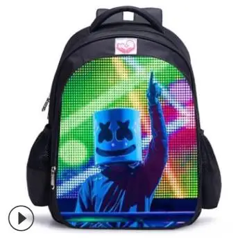 Модная милая детская школьная сумка, популярный рюкзак DJ Marshmello, школьные подарки для учеников начальной и средней школы - Цвет: picture color