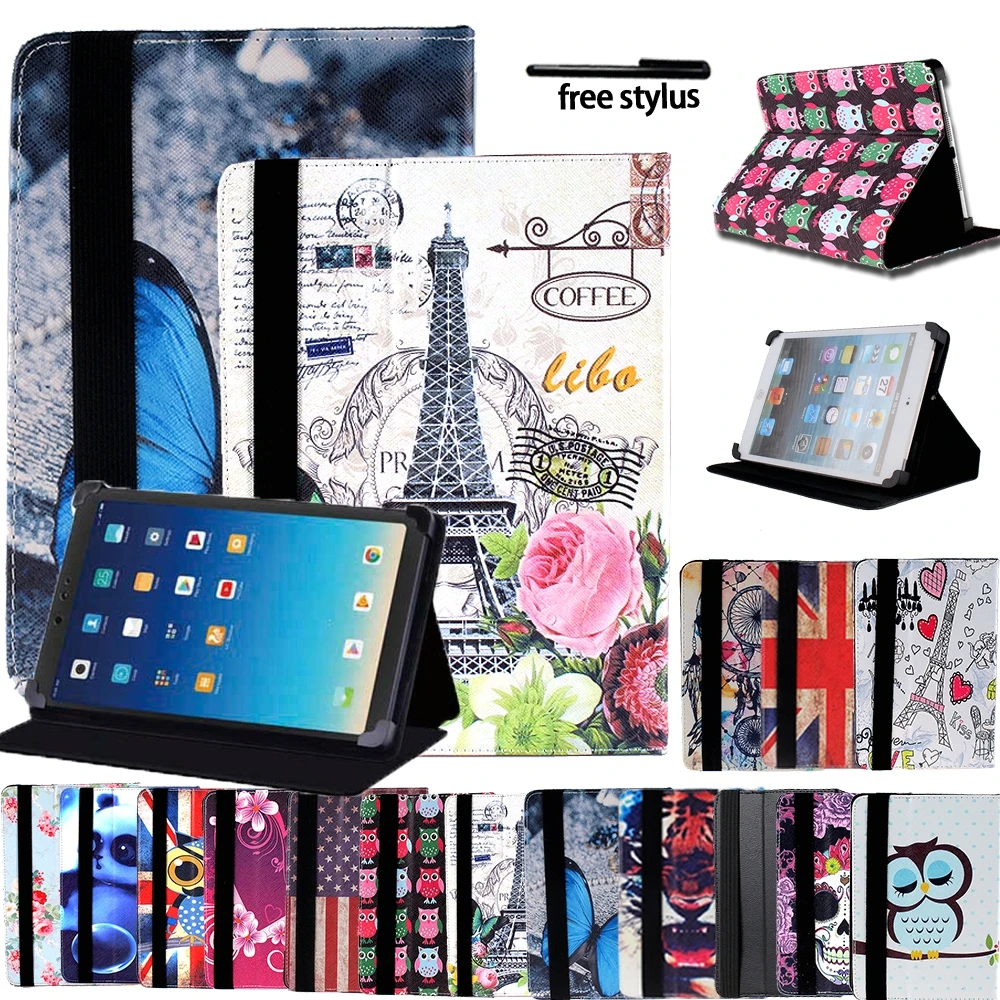 

Universal Tablet Case for Xiaomi Mi Pad 1/2/3/4 Ultra-thin Leather Anti-shock Tablet Leather Stand Folding Cover+ Free Stylus