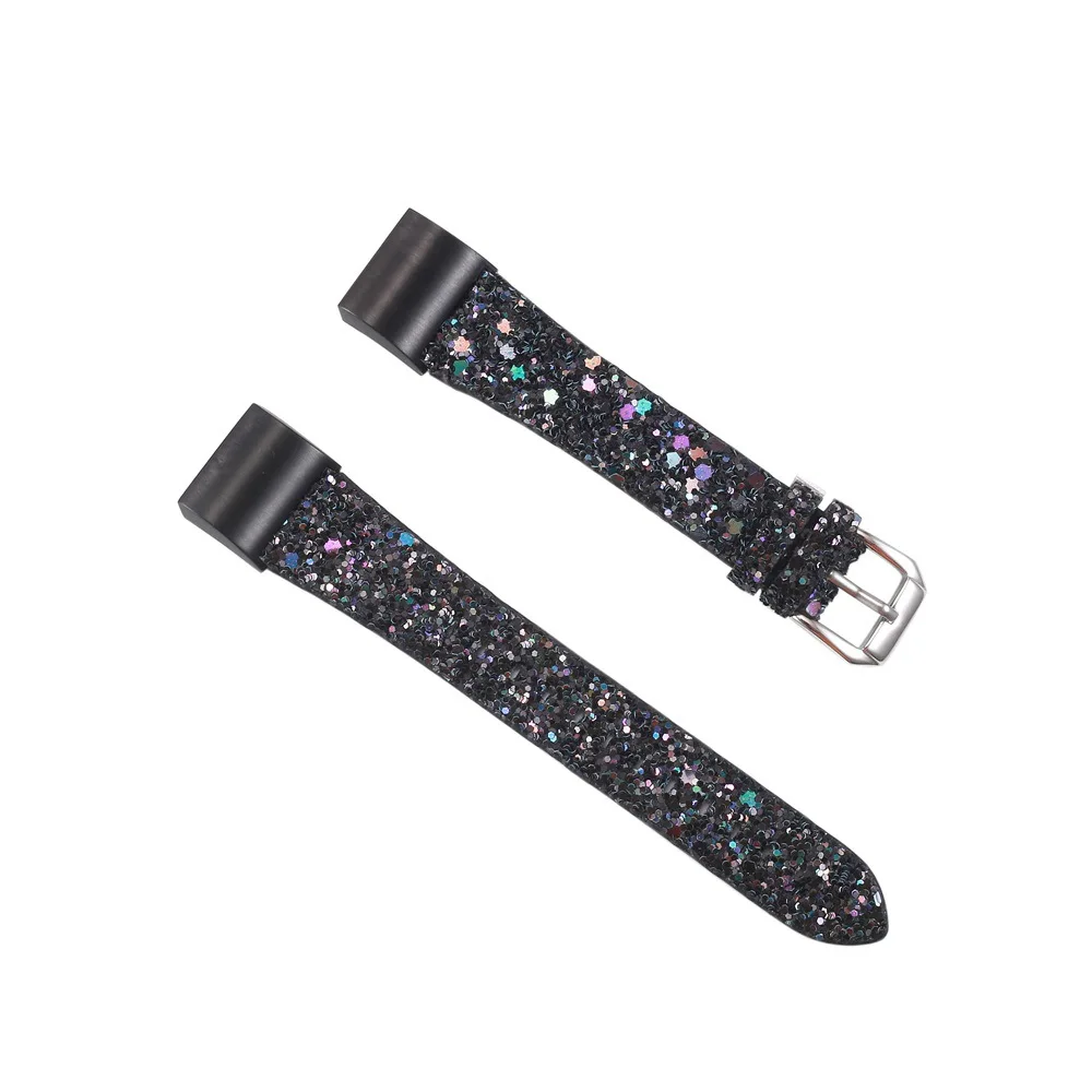 Шикарный кожаный ремешок для Fitbit Charge 2, ремешок для часов, умный Браслет, сменный ремешок для часов Charge2, ремешок на запястье, Рождественский ремень - Цвет ремешка: Черный
